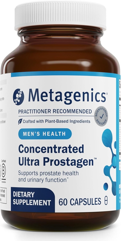Metagenics Concentrated Ultra Prostagen - Prostate &amp; Urinary Health with Saw Palmetto, Stinging Nettle, Lycopene & Zinc - Supports Hormonal Balance & Immune Health* - Non-GMO- 60 Capsules