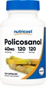 Nutricost Policosanol 40mg, 120 cápsulas - Gluten Free, Non-GMO, and Vegetarian Friendly