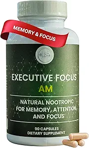 12-en-1 Suplemento Nootrópico Natural del Cerebro para Memoria y Focus, Nootrópico para Mujeres Hombres, Pill de Apoyo al Cerebro para Adultos, Vitaminas del Cerebro - Focus 30 Day Supply