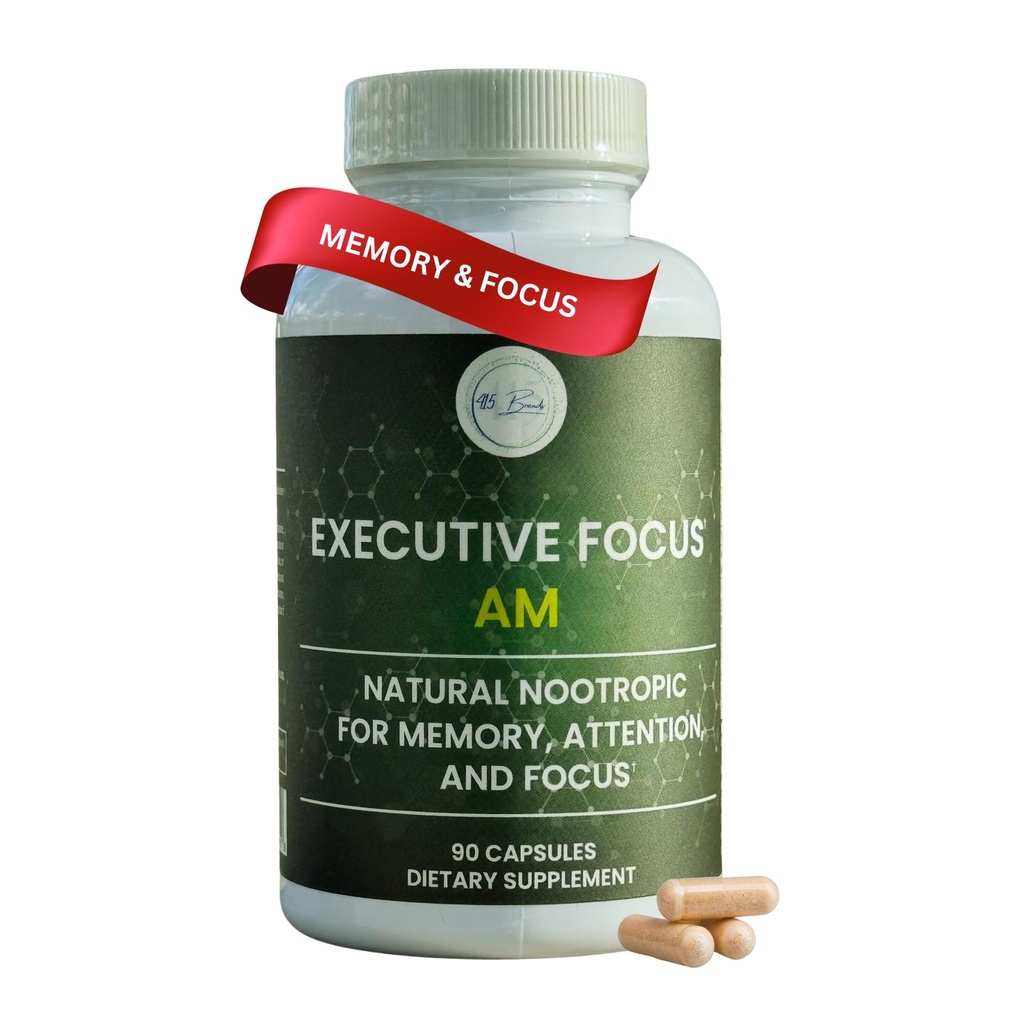 12-en-1 Suplemento Nootrópico Natural del Cerebro para Memoria y Focus, Nootrópico para Mujeres Hombres, Pill de Apoyo al Cerebro para Adultos, Vitaminas del Cerebro - Focus 30 Day Supply