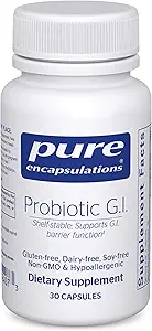 Pure Encapsulations Probiotic G.I. - Shelf Stable Probiotic for Intestinal Health &amp; Gastrointestinal Support - with Lactobacillus & Bifidobacterium - 30 Capsules