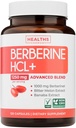 Suplemento de bereberina (No-GMO " Vegetariano) Berberine HCL Plus Bitter Melon " Banaba Leaf Extract Capsules - Berberine 500mg Cada uno, 1000mg Por Serve - AMPK Metabolic Activator - 120 caps (No Pills)