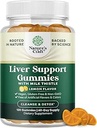 Naturalezas Limpieza artesanal Herbal Hígado Detox Gummies Soporte de Vibrador Milk Thistle Gummies with Artichoke Extract Turmeric Curcumin and L-Carnitine - Vegan and Non-GMO - Sweet Lemon (60 Servings)
