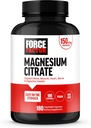 Citrato de magnesio, suplemento de magnesio para mujeres y hombres para apoyar el hueso, el músculo, el nervio, la digestión y la salud cardíaca, fácil en el estómago, Vegan, suministro de 6 meses, 180 cápsulas
