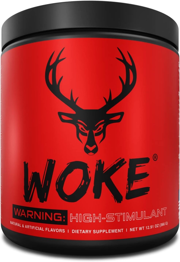 Abróchate - Woke - ALTO STIM Pre Workout - Mejor Tasting - Focus Nootropic, Bomba, Fuerza y Crecimiento, 30 Servimientos (Blood Raz)