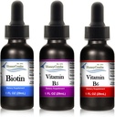 HoneyCombs Liquid Drops 1oz Cada Ahorra 10% - Vitamina B7 (Biotina) + Vitamina B5 (Acido Pantotenico) + Vitamina B6 (Pyridoxina)