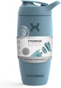 Promixx Pursuit Shaker Botella de acero inoxidable aislado botella de agua y batidor Copa, 18oz, Ocean Calm Blue