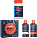 ROMAN Hombres Wellness Bundle ← Testosterone Support Suplemento, Fast-Acting Swipes for Stamina, y Revive Shampoo & Conditioner Duo for Thicker-Looking Hair Kit de Cuidado de Hombres