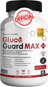 Gluco Guard Max Daily Wellness Support Suplemento con Vitaminas, Minerales y Herbs – Cromo, Magnesio, Banaba, Melón Bitter y Zinc – No GMO, Libre de gluten – 60 cápsulas
