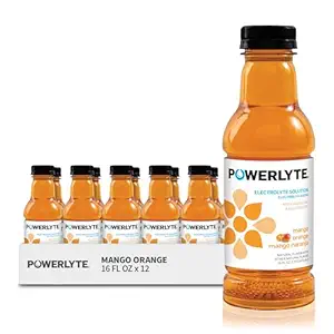Sport Hydration Electrolyte Solution Drink for Rehydration | Mango Orange | 16 Fl Oz | 12-Pack