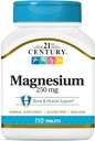 Magnesio del siglo 21 250 mg Tabletas, 110 Condes