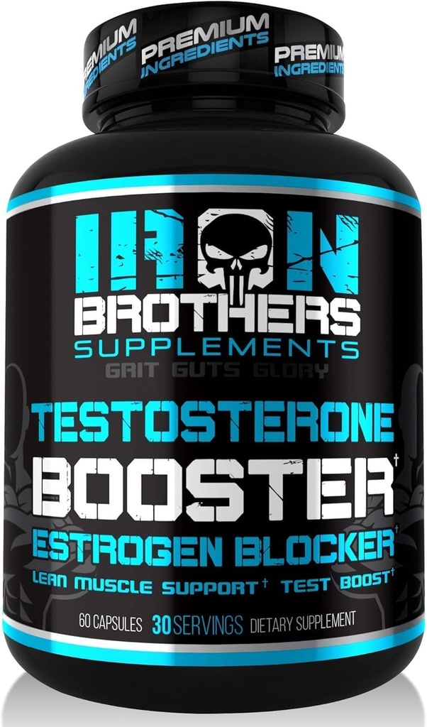 Boosterona Testosterona para Hombres con Bloqueador Estrógeno - Suplemento Natural Anti-Estrógeno para Aumentar Libido & Strength - Crecimiento del músculo más fuerte " Pérdida de peso - Indole 3 Carbinol " Tribulus -60 Capsules