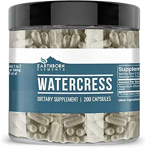 Elementos terrestres Watercress 200 Capsules, Puro ' Undiluted, No Additives
