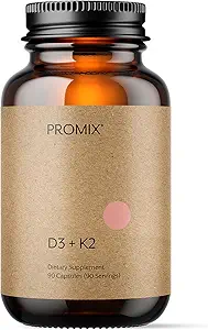 Promix Nutrición Vitamina D3 K2 5000iu suplemento viv MK4 &amp; MK7  permanentes Soy &amp; Gluten Gratis - 90 cápsulas cuenta