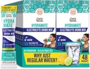 GuruNanda Hydramate Hydration Support Drink Mix - Electrolyte Powder Packets for Dehydration, Exercise & Energy - No Añadido Sweeteners, Non-GMO, Natural Lemon Lime Flavor - 48 Conteo (0,56 oz Cada uno)