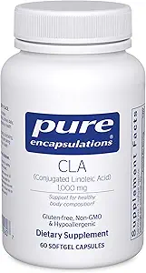 Pure Encapsulations CLA (Conjugated Linoleic Acid) 1,000 mg ← Promueve la Composición del Cuerpo Saludable con el Ejercicio* ← 60 Softgel Capsules