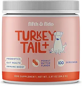Turquía Tail Mushroom + Probióticos para perros – Lump ' Lipoma Support, Gut & Immune Health, Energy & Vitality – Reishi + Turquía Tail Powder, 100 Servings