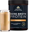 Antiguo Grado de Nutrición Fed, Cage Free, Broth de Bone Protein Powder, 20g Proteína, Peptides de Collagen Hidrolyzed, Keto & Paleo Friendly, soporta la salud conjunta " Gut, Turmérico, 20 Serviciones