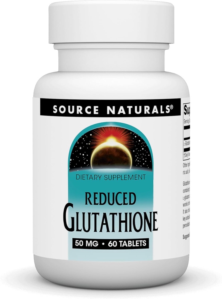 Fuente Naturals Glutathione, Suplemento de Apoyo al Vivo* - 50mg - 60 Tablets