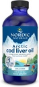 Naturales nórdicos Aceite de hígado de bacalao Ártico, Desarrollado - 8 oz - 1060 mg Omega-3 total con EPA &amp; DHA - Corazón &amp; Salud cerebral, Inmunidad saludable, Bienestar general - No GMO - 48 Servimientos