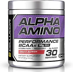 Cellucor Alpha Amino EAA &amp; BCAA Powder ← Cadena subdividida Aminoácidos esenciales + electrolitos  durable ICY Blue Razz ← 30 Servimientos