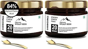 Suplemento Shilajit 500mg - Shilajit Puro Himalayan Orgánica Shilajit Resin con mayor potencia, Original de resina Himalaya con 84+ Ácido Fulvico