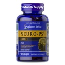 Pride de Puritan Neuro-PS® Gold Plus Neuro-SerineTM con Gingko Biloba y DHA, suplemento dietético avanzado para función cerebral, salud y soporte de memoria, 1 mes de suministro, 90 Rapid Release Softgels