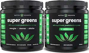 NutraChamps Super Greens Berry & Super Greens Unflavored Bundle - 2 Month Supply