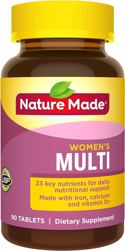 Nature Made Women's Multivitamin Tablets, 90 Conde for Daily Nutritional Support† (Packaging May Vary)