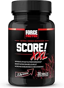 ¡Punto de FACTOR! XXL Nitric Oxide Booster Suplemento para Hombres con L-Citrulline, Horny Goat Weed, Black Maca, " Tribulus Terrestris to Increase Stamina, Energy, and Physical Performance, 30 Tablets