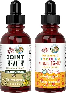 MaryRuth Organics Joint Health Liquid " Vitamin D3+K2 Drops for Toddlers  USDA Organic &amp; Clean Label Project Verified® peru Vitamins for Calcium, Joints, and Bone Support ← Vegan, Non-GMO, Gluten Free