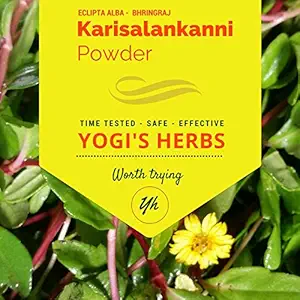 YOGIS HERBS Yogis Herbs Karisalankanni Powder (Eclipta Alba/False Daisy) 1 Lb Fresh &amp; Pure 1 libras (Pack of 1)