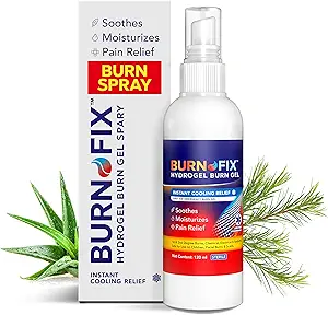 BurnFix® Hydrogel Burn Spray – 120 ml Instant Cooling Relief for 1st & 2nd Degree Burns, Sunburns & Scalds | Doctor-Recommended Moisturizing First Aid Essential for Kids & Adults