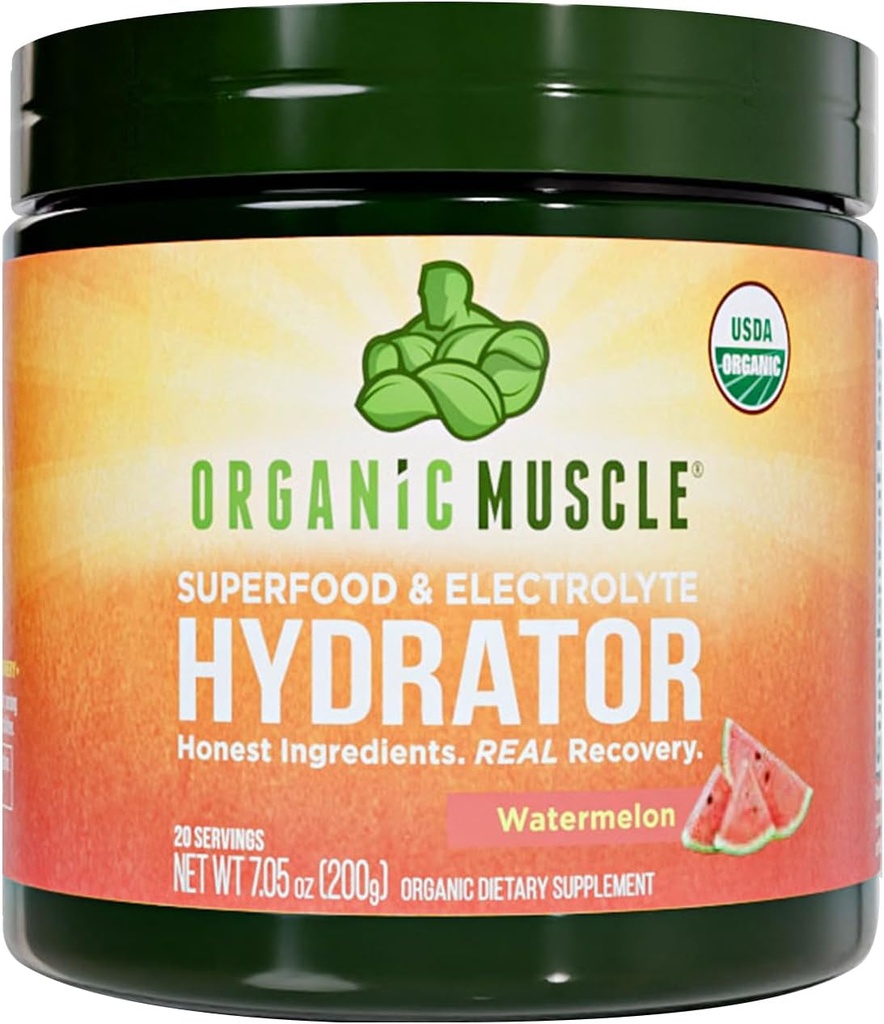 Hidratante del músculo orgánico ← Polvo electrolito natural para el rendimiento del pico " recuperación - Watermelon Flavor, 20 piezas