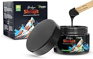 Puro Himalayan Shilajit Resin - 300 mg Alta Potencia para Hombres &amp; Mujeres TENIDO 75% + Fulvic Acid ANTE 85+ Trace Minerals ANTE 60 Servings for Immune Support & Energy Boost.