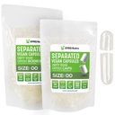 XPRS Nutra Vegan Size 00 Separated Capsules - 100 Count Clear Premium Empty Capsules Separated in Bags - 00 Pills Empty for DIY Supplement Filling
