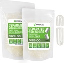 XPRS Nutra Vegan Talla 00 cápsulas separadas - 100 conde transparentes cápsulas de vacío Premium Separados en bolsas - 00 pastillas vacío para relleno de suplementos de bricolaje