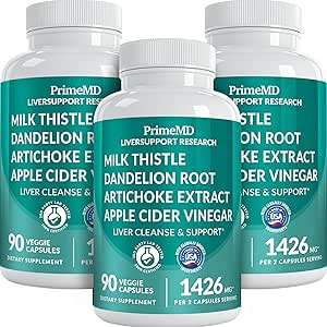 32-en-1 Limpiar Detox y Reparar con cardo de leche, Silymarin, Extracto de Artichoke, Polvo de Beetroot - Suplemento de Gallbladder con Active Liver Health Fórmula - 1426mg (90ct, Pack of 3)