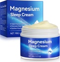 Crema de aceite de magnesio para el sueño, mantequilla de cuerpo de magnesio - Soporte para el sueño, calambres de las piernas, soporte conjunto, " Absorción muscular-Fast Fast-Nighttime Magnesium Cream 3 fl oz