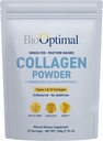 BioOptimal Collagen Peptides Powder - Grass-Fed, Pasture-Raised Hydrolyzed Protein Supplement for Skin, Hair, & Nails - Non-GMO, Zero Sugar Daily Supplement for Men &amp; Women (22 Servings)