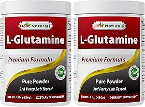Mejores Naturales L-Glutamina Pure Powder 1 LB (1 LB (Pack of 2))