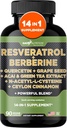 Gade Nutrition Resveratrol Berberine Quercetin Grape Seed Extract Green Tea Extract N-Acetyl Cysteine - 14 in 1 Complex Supplement for Women &amp; Men with Potent Antioxidants - Made in USA