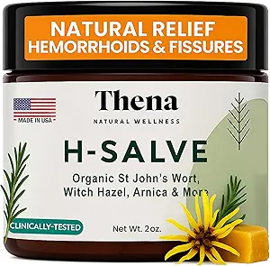 Tratamiento de hemorroides intenso 100% Hemorrhoid natural Crema &amp; Fissure Ointment Control Organic Lavender Arnica Witch Hazel Fast Healing Maximum Strength, Best with Thena Sitz Bath Soak for Women Men
