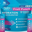 HydroMATE Electrolyte Powder Fruit Punch Hydration Packets Low Sugar 16 Count