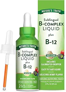 Verdad Sublingual B Complejo Silencioso con B12 Silencio 2 Fluid Ounces  Berry Flavor ← Vegan, Non-GMO &amp; Gluten Free Supplement