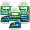 Mejores Naturales Vitamina B1 como Mononitario de Thiamine 500 mg 120 Tablas (120 Cuenta (Pack of 3))