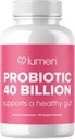 Lumen Naturals Probióticos 40 Billones CFU ← Probióticos para Mujeres y Hombres Silenciosos Apoyo Digestión, Gut Health &amp; Immune System with Digestive Enzymes - 60 Veggie Count