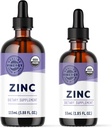 Vimergy USDA Organic Zinc (115mL) y (55mL) Bundle