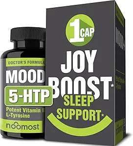 NooMost Mood Support Suplemento para Mood Boost, Calm Mind & Body, Stress Response, Energy Supplement – Herbal Adaptogens: Ashwagandha, L Tyrosine, 5 HTP, Passion Flower, 30 Condes