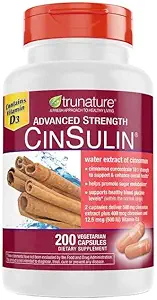 OProCyn Tru Nature Cinsulin Advanced Strength Cinnamon Extract 500mg, 200 cápsulas vegetarianas
